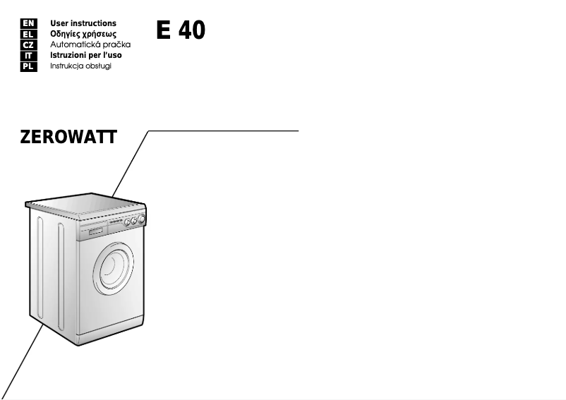 Page n°1 - Manuel utilisateur Zerowatt E 40