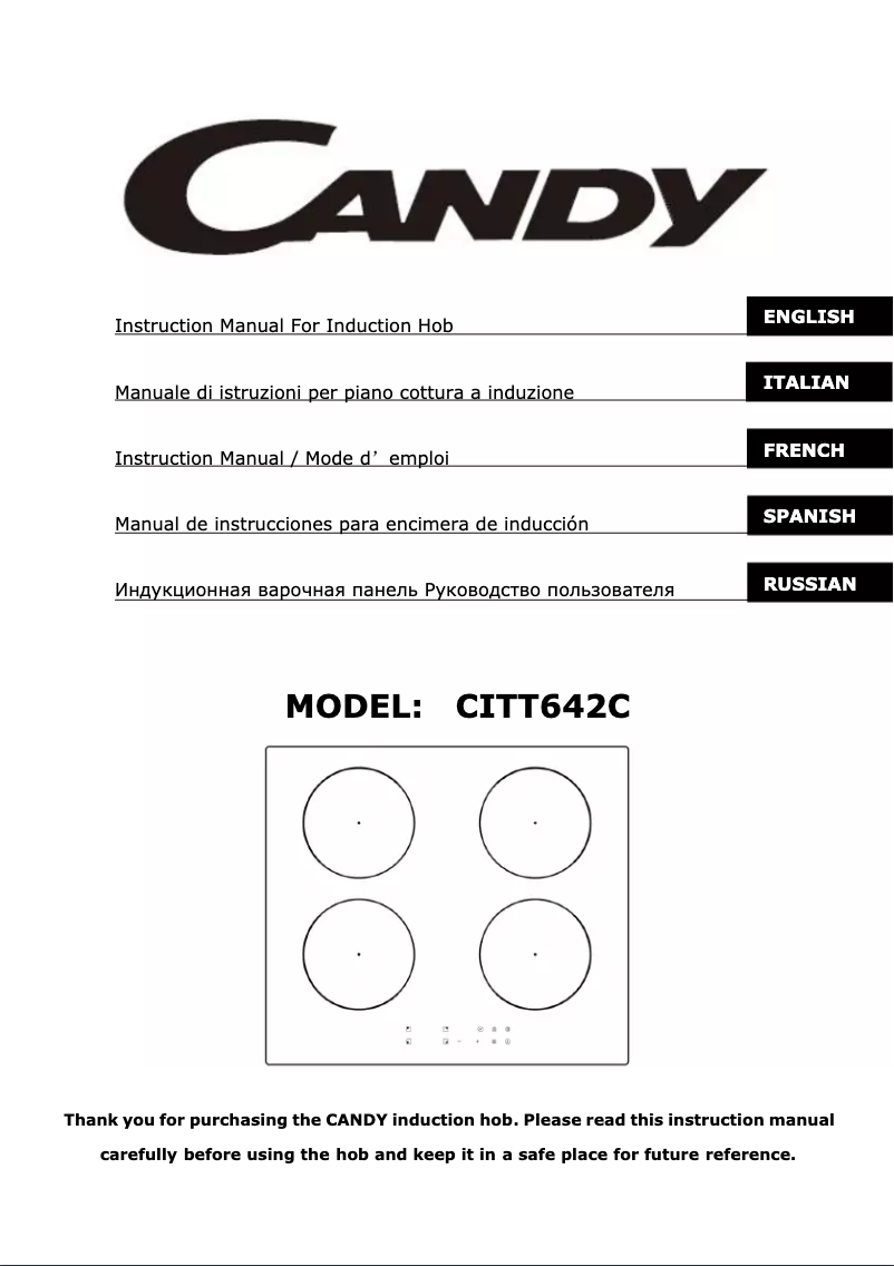 Página 1 del manual Manual de usuario Candy CITT642C