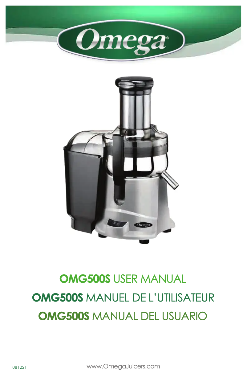 Page 1 de la notice Manuel utilisateur Omega OMG500