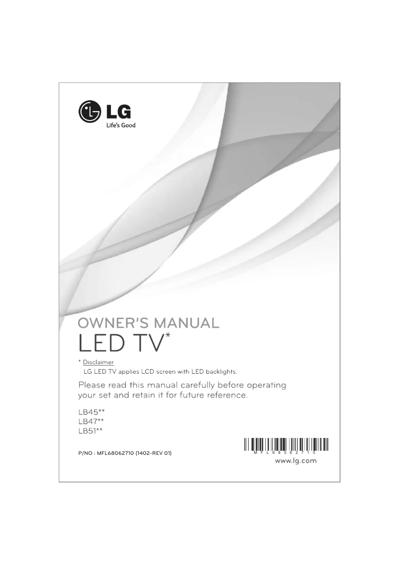 Page 1 de la notice Manuel utilisateur LG 28LB452A