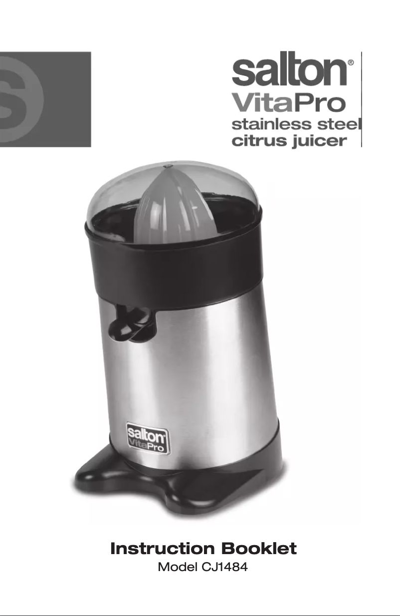 Image de la première page du manuel de l'appareil VitaPro CJ1484