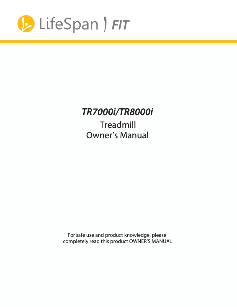 Página 1 del manual Manual de usuario LifeSpan TR7000i
