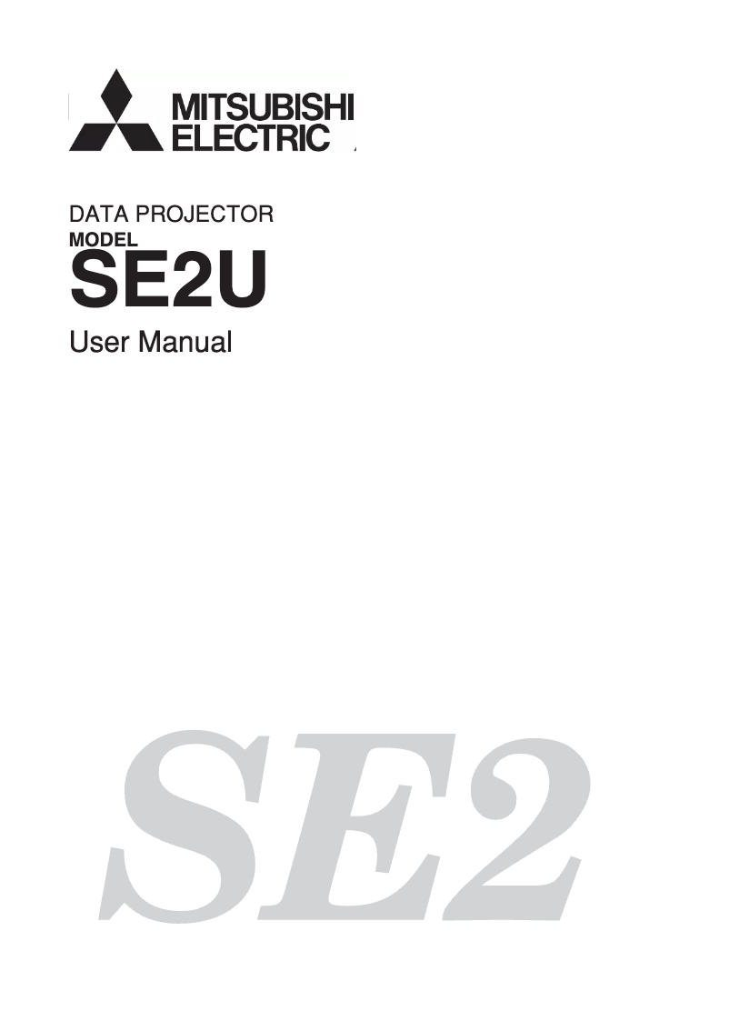 Image de la première page du manuel de l'appareil SE2U