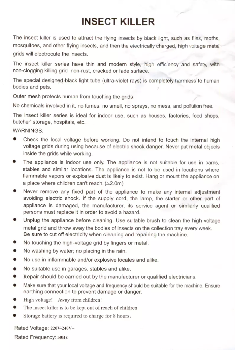 Image de la première page du manuel de l'appareil EH1356