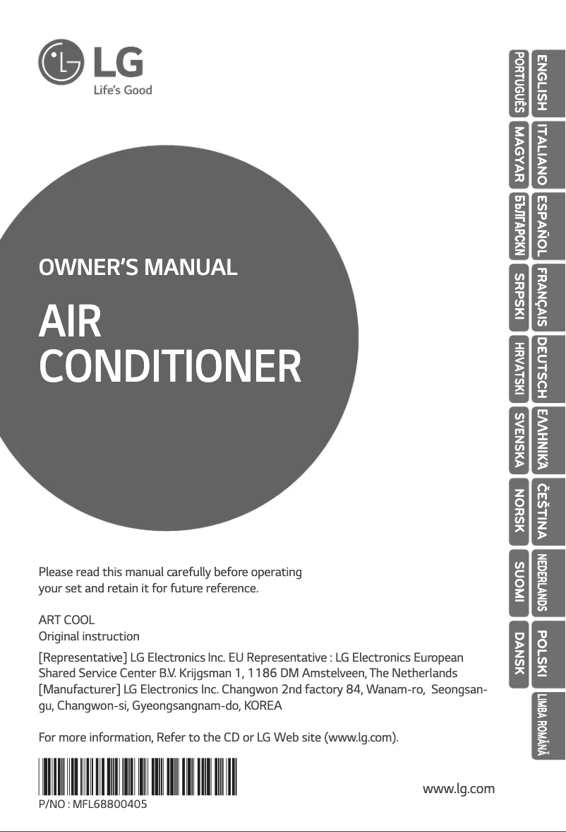 Image de la première page du manuel de l'appareil ARNU24GSCR4