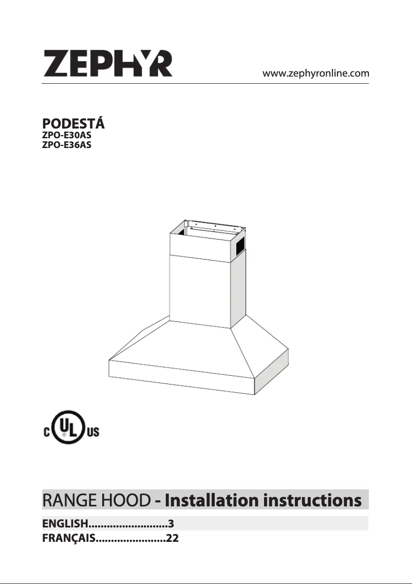 Image de la première page du manuel de l'appareil ZPO-E36AS