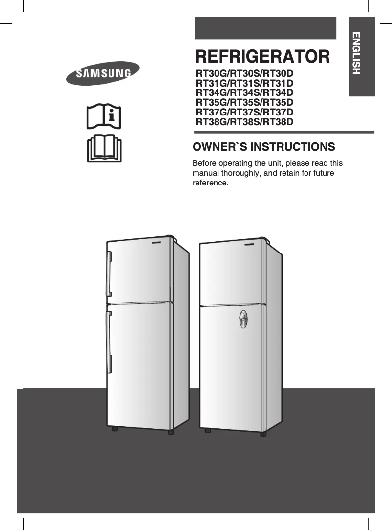 Page 1 de la notice Manuel utilisateur Samsung RT37GKSW