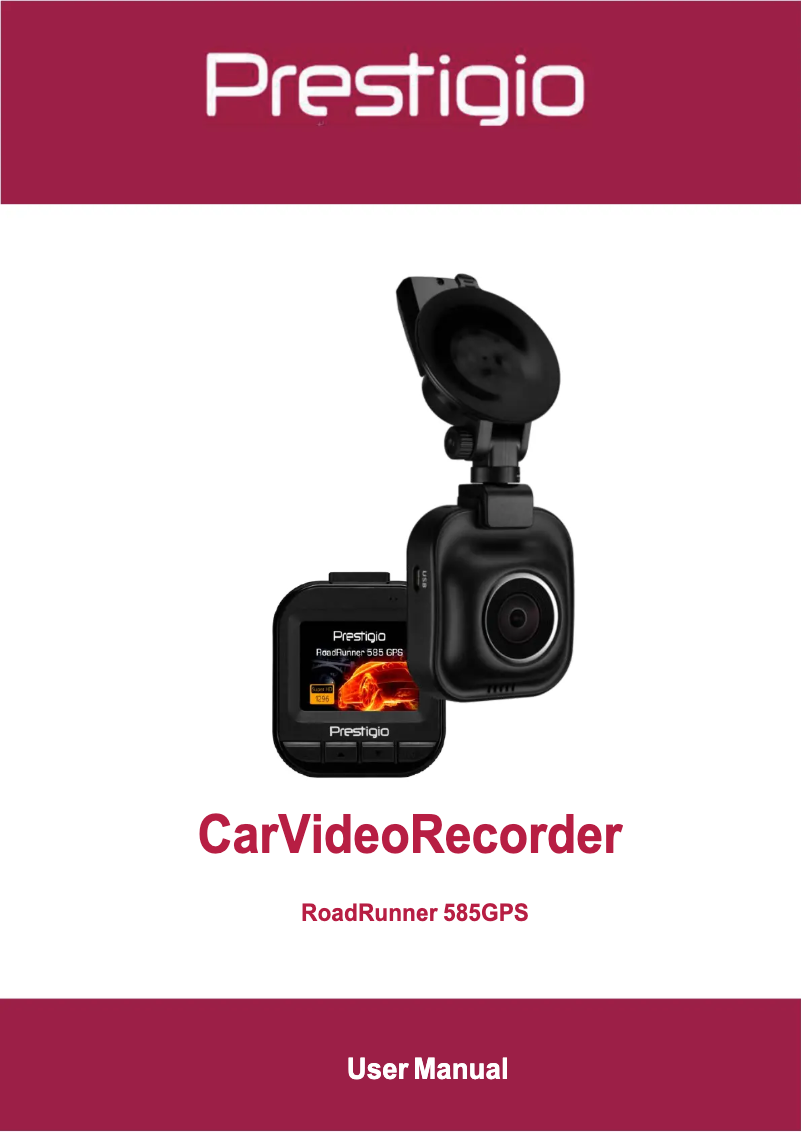 Page n°1 - Manuel utilisateur Prestigio RoadRunner 585GPS
