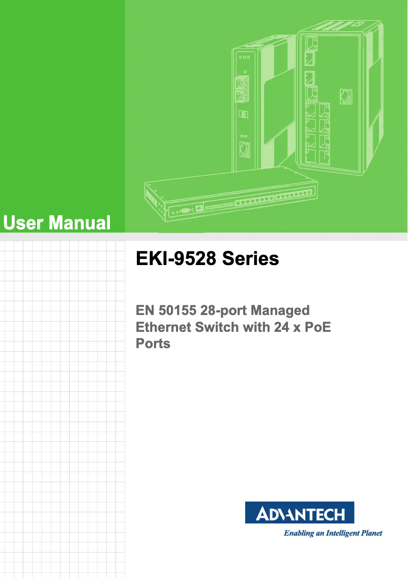 Page n°1 - Manuel utilisateur Advantech EKI-9528E-8GMPW-A