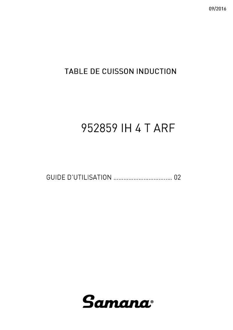 Page 1 de la notice Manuel utilisateur Samana IH 4 T ARF