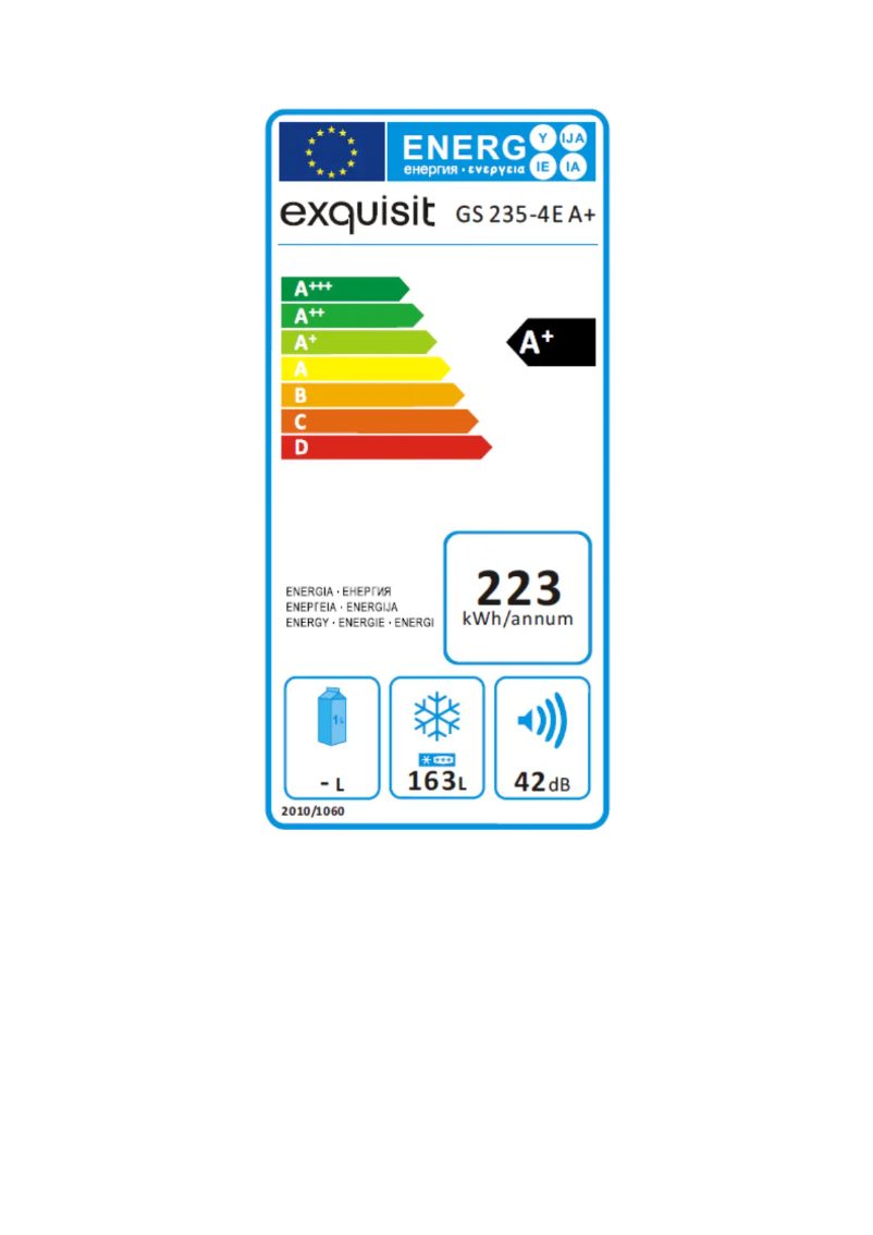 Page n°1 - Label énergétique Exquisit GS235-4EA+