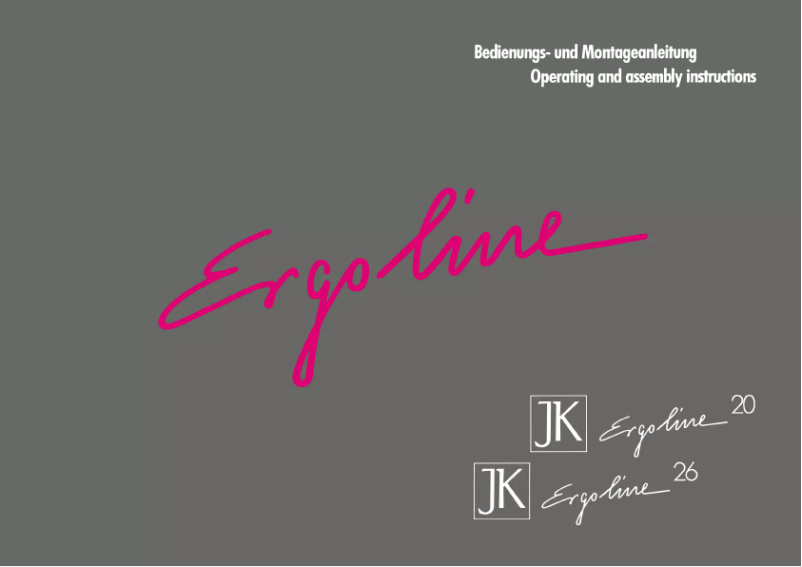 Page 1 de la notice Manuel utilisateur JK Ergoline 20