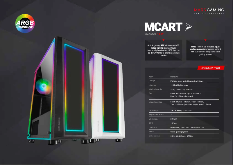 Page n°1 - Fiche technique Mars Gaming MC-ART