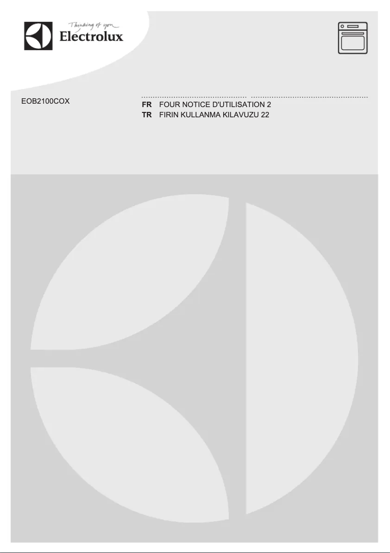 Image de la première page du manuel de l'appareil EOB2100COX