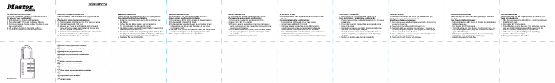 Page 1 de la notice Manuel utilisateur Master Lock 7620EURDCOLCC