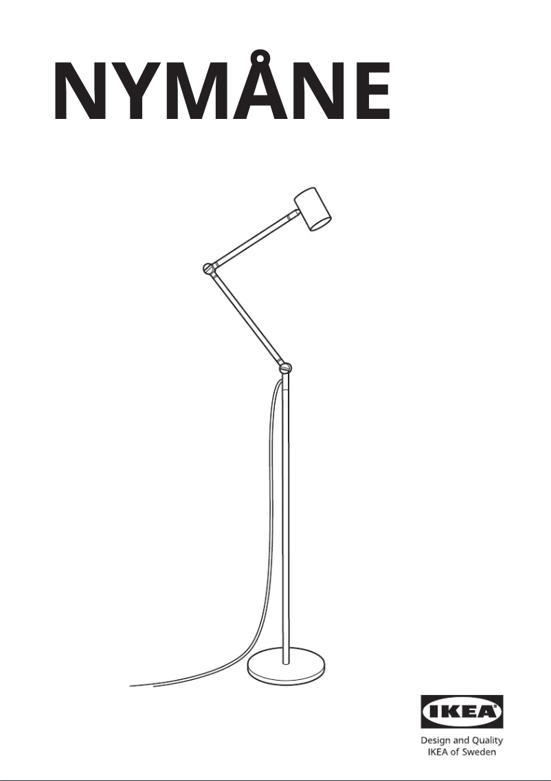 Page 1 de la notice Manuel utilisateur Ikea NYMÅNE 603.367.83