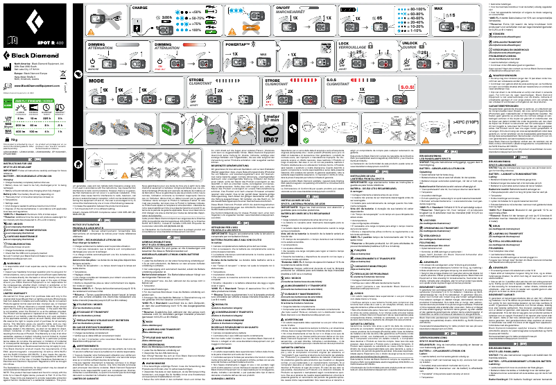 Image de la première page du manuel de l'appareil Spot R 400