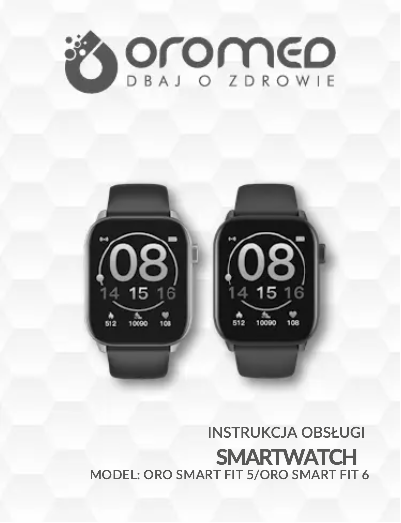 Image de la première page du manuel de l'appareil ORO Smart FIT 5