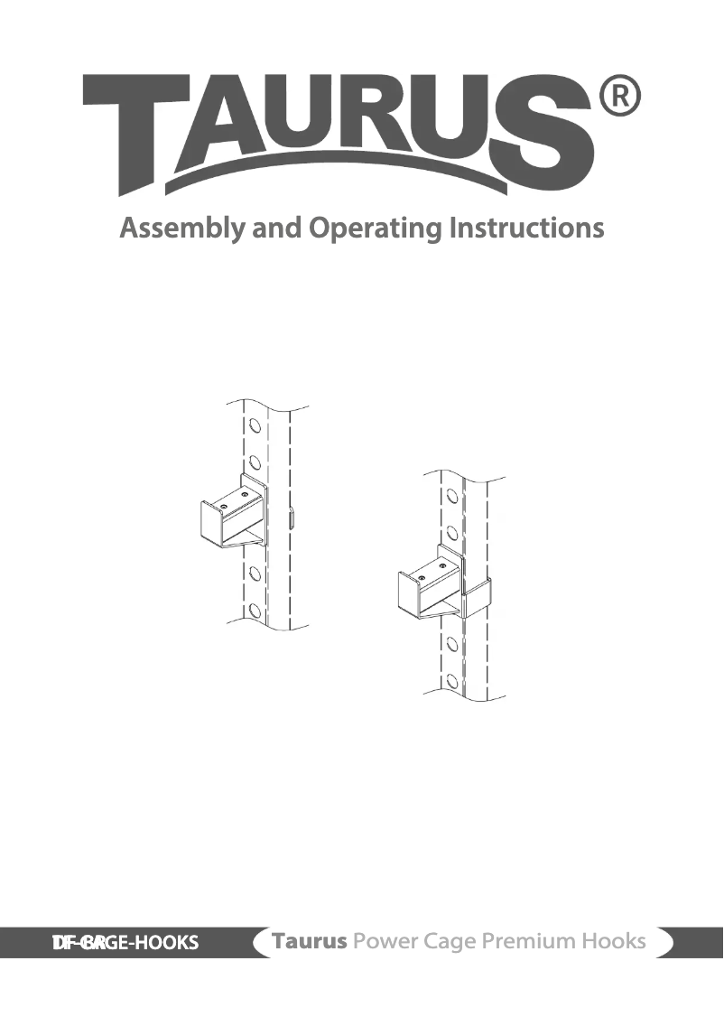 Page 1 de la notice Manuel utilisateur Taurus Power Cage Premium Hooks