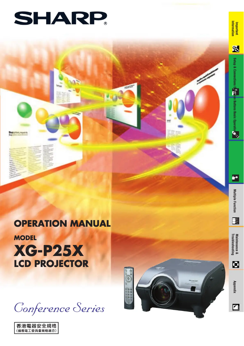 Page n°1 - Manuel utilisateur Sharp XG-P25X
