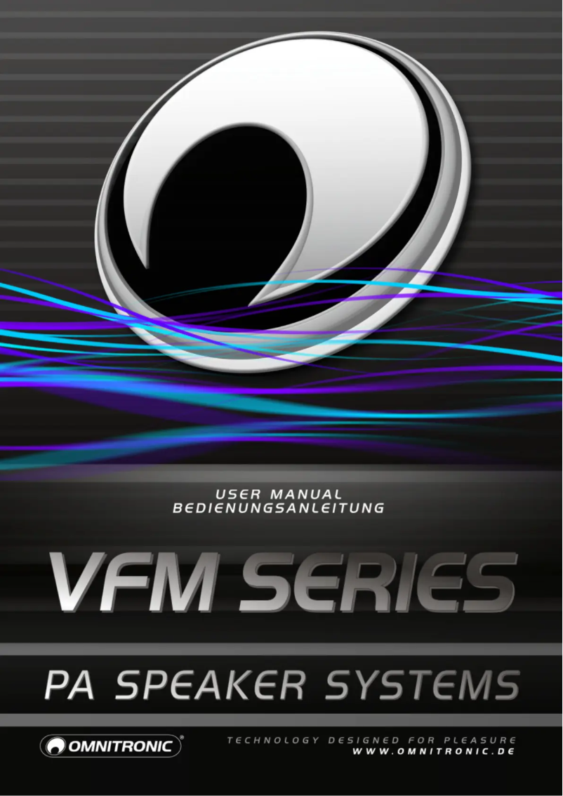Page n°1 - Manuel utilisateur Omnitronic VFM-210AP