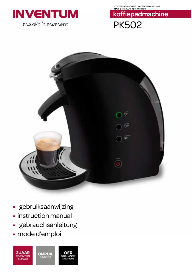 Page n°1 - Manuel utilisateur Inventum PK502W