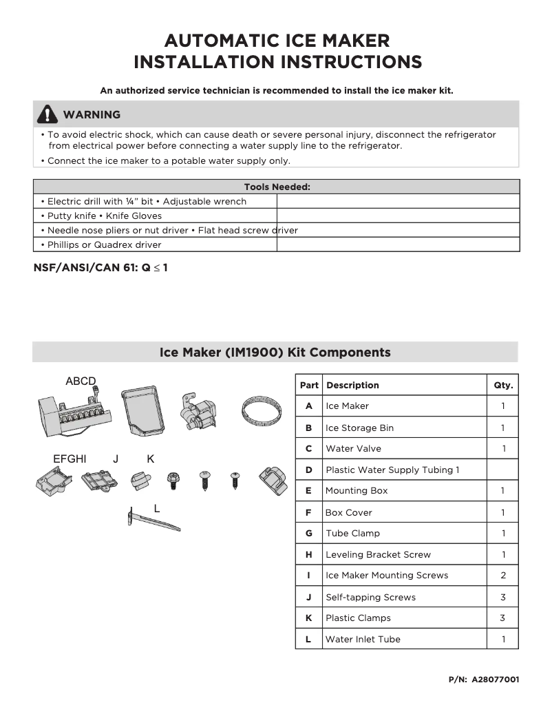 Image de la première page du manuel de l'appareil FRTE1622AS
