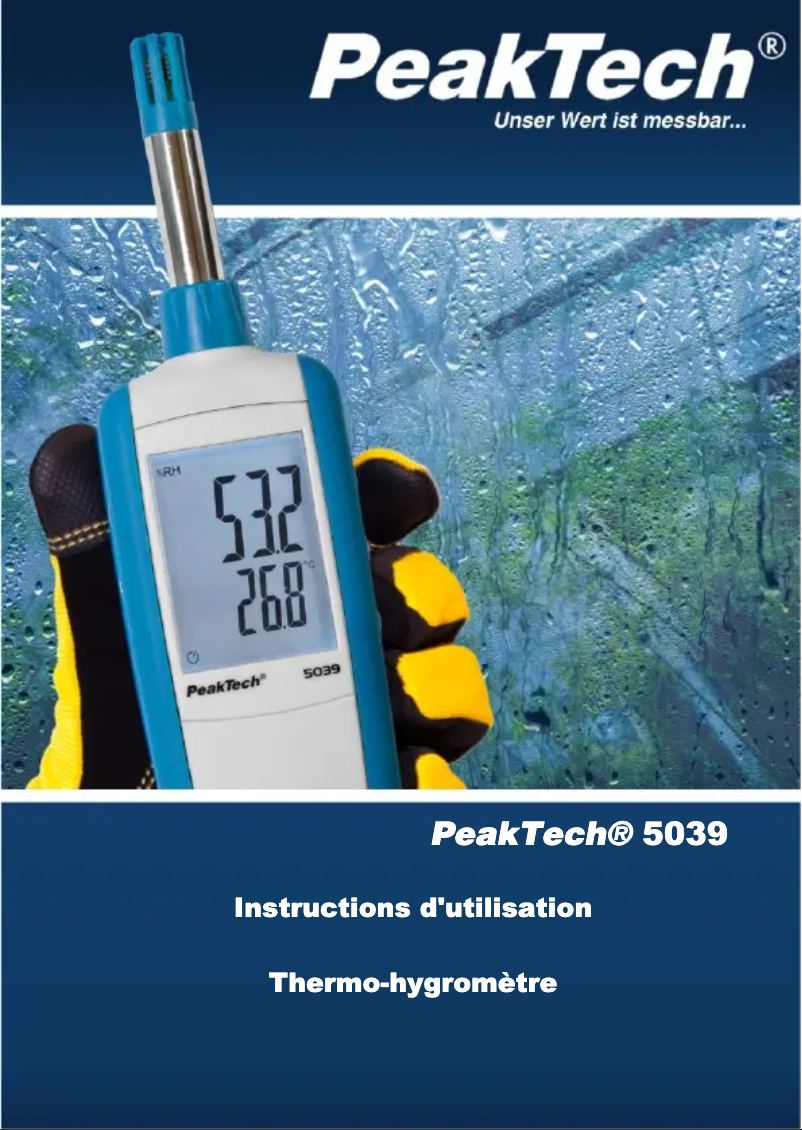 Page 1 de la notice Manuel utilisateur PeakTech 5039