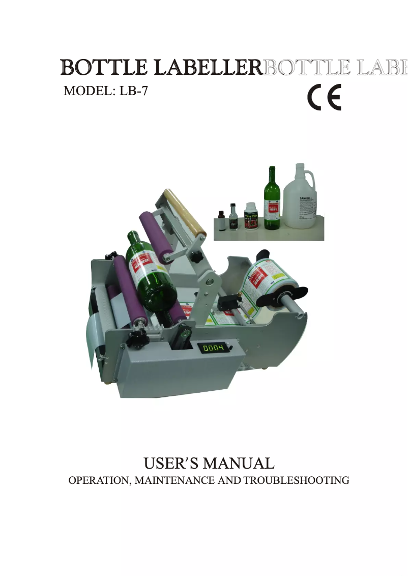 Page n°1 - Manuel utilisateur Tach-It LB-7