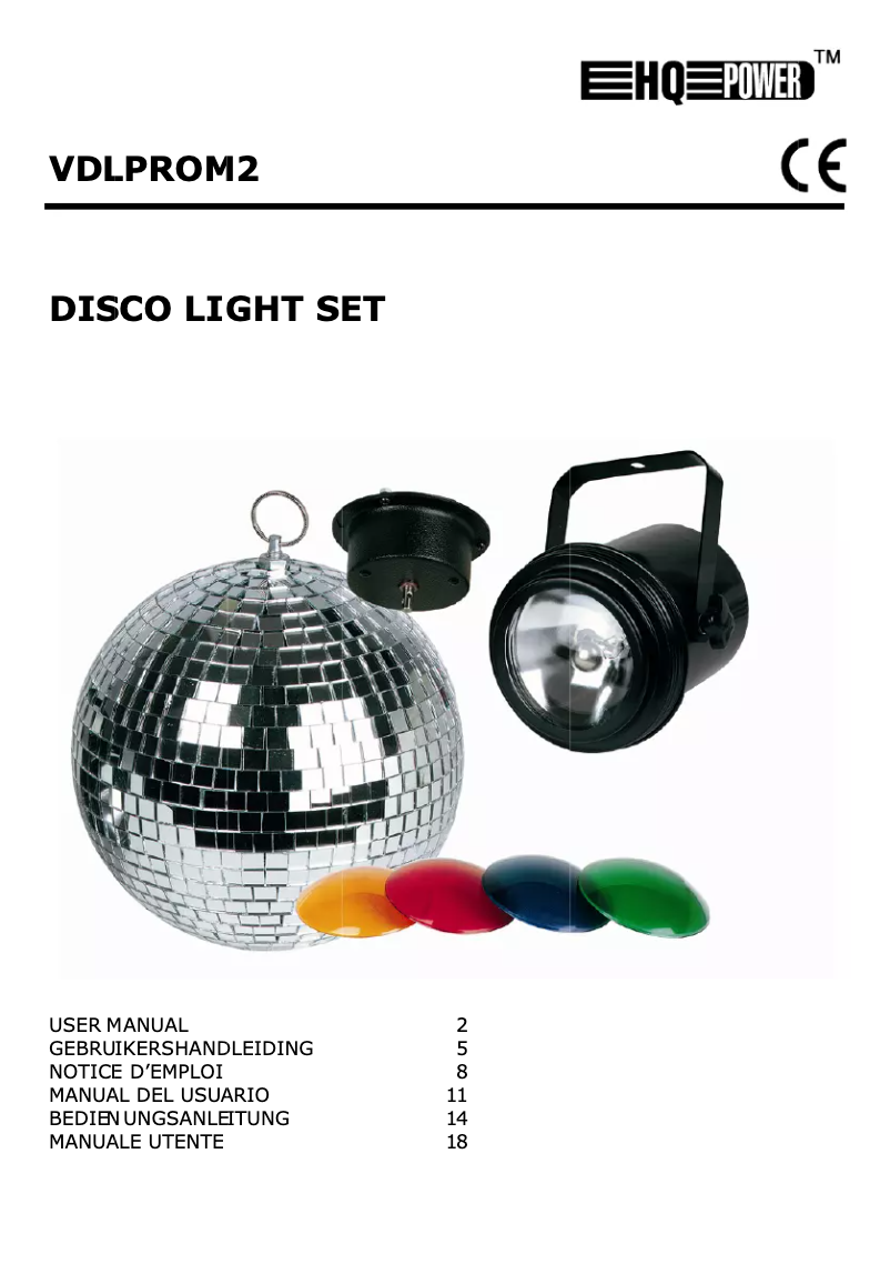Page n°1 - Manuel utilisateur HQ Power VDLPROM2