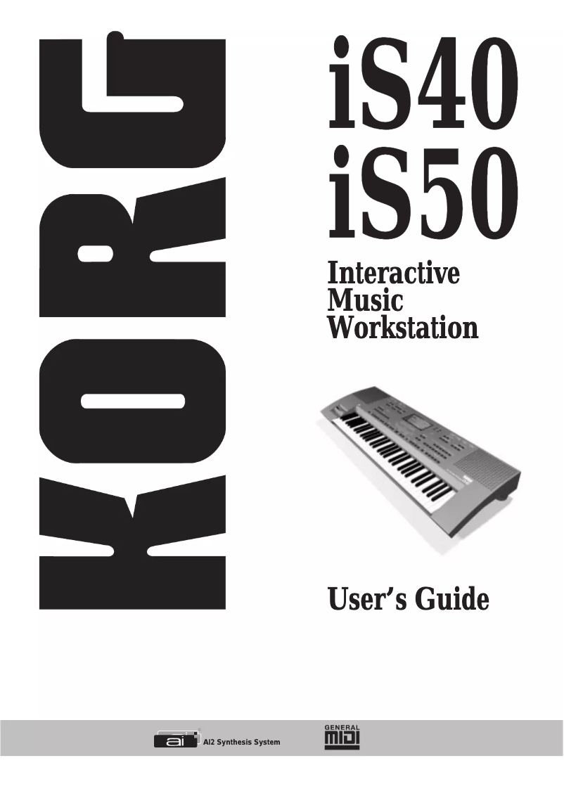 Page n°1 - Manuel utilisateur Korg iS40