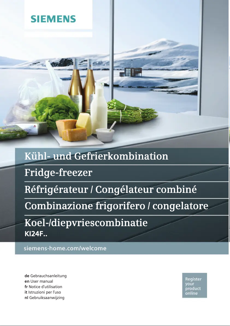 Page n°1 - Manuel d'utilisation et d'entretien Siemens KI24FA65
