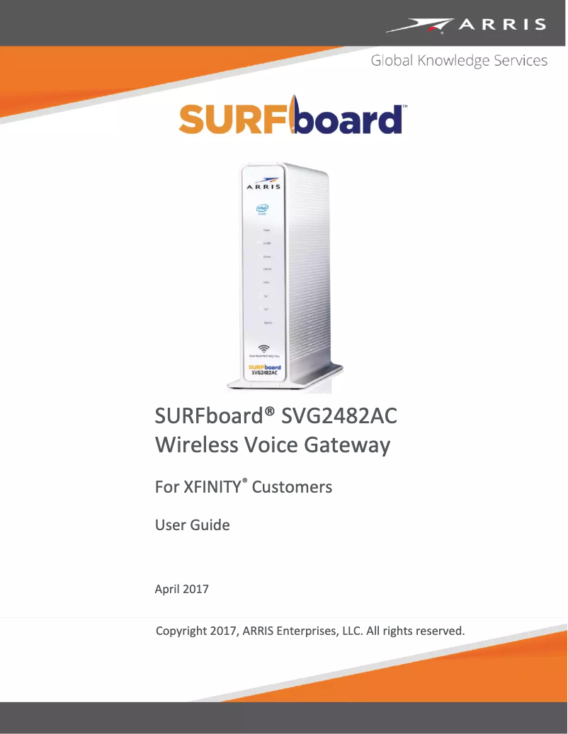 Page 1 of the manual Instruction Manual Arris SURFboard SVG2482AC