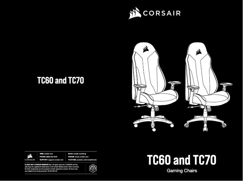 Page 1 de la notice Manuel utilisateur Corsair TC70