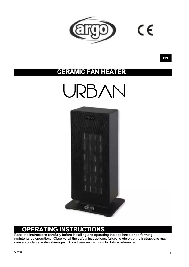 Page n°1 - Manuel utilisateur Argoclima Urban