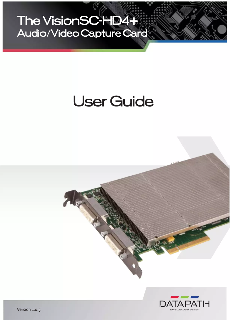 Image de la première page du manuel de l'appareil VisionSC-HD4+