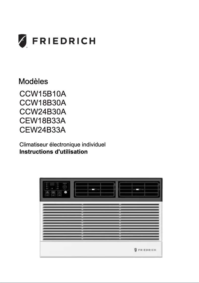 Página 1 del manual Manual de usuario Friedrich Chill Premier CCW12B10B