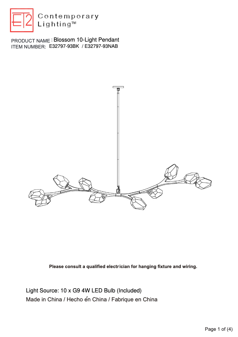 Página 1 del manual Manual de usuario ET2 Blossom E32797-93BK