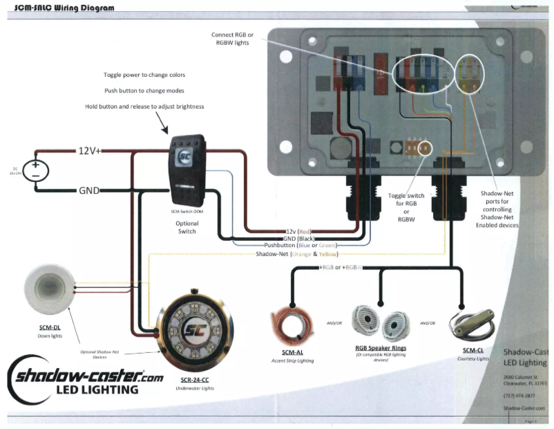 Page 1 de la notice Manuel utilisateur Shadow-Caster SCM-SNLC