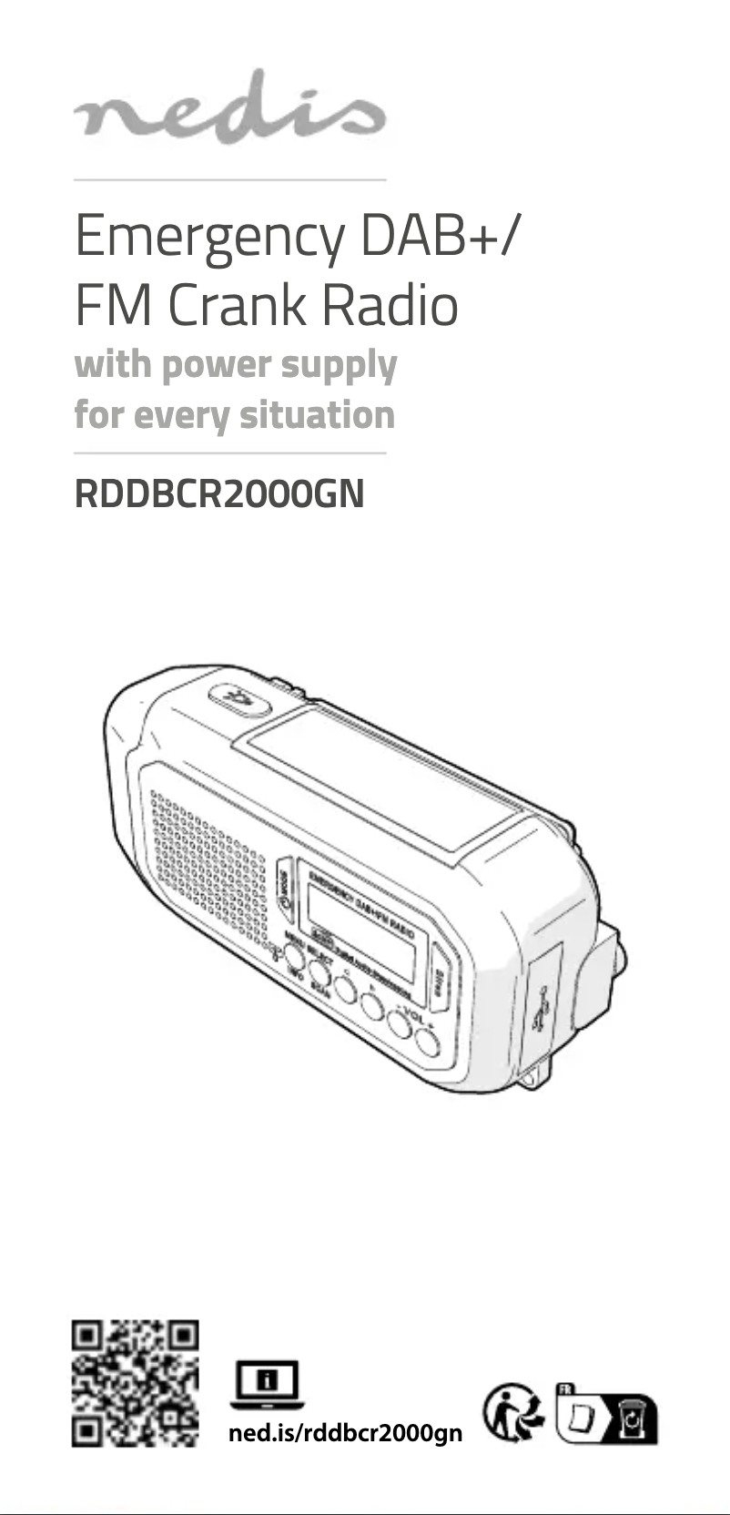 Image de la première page du manuel de l'appareil RDDBCR2000GN