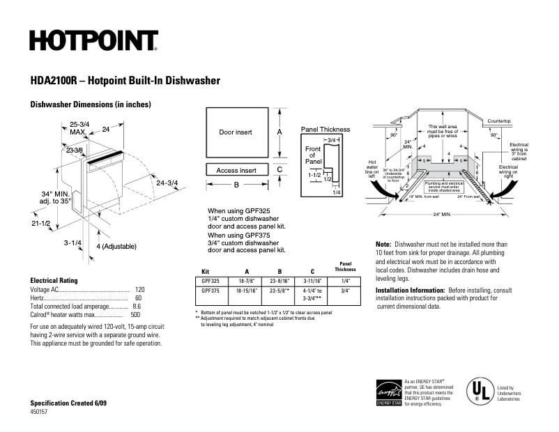 Image de la première page du manuel de l'appareil HDA2100RBB