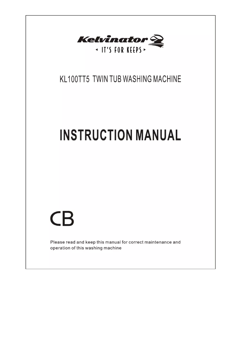 Page n°1 - Manuel utilisateur Kelvinator KL100TT5