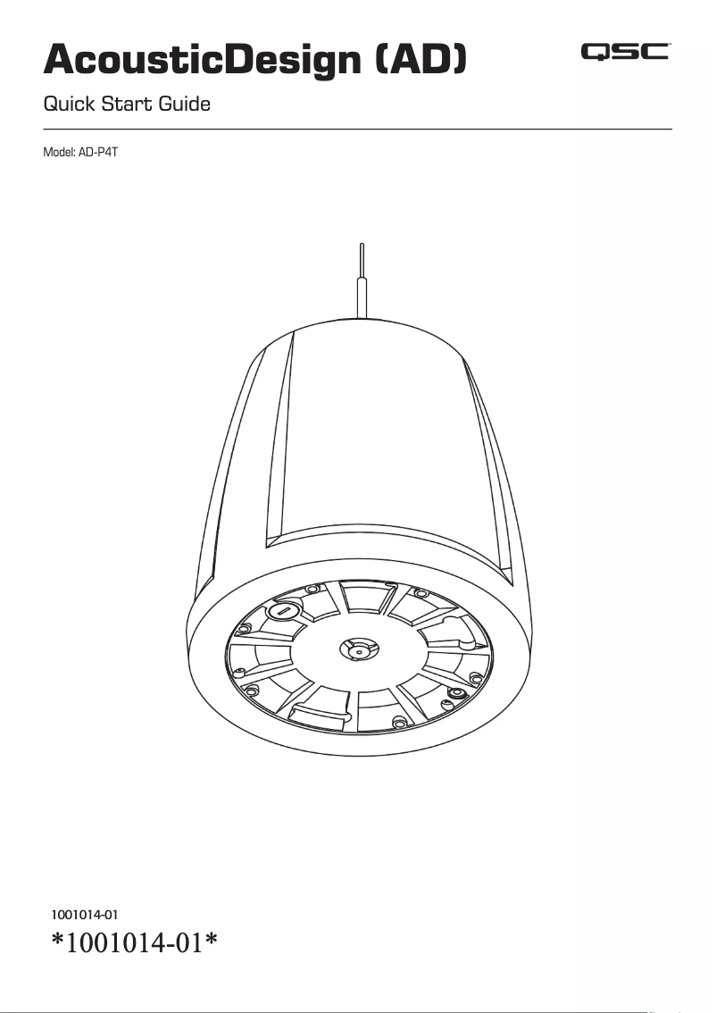 Page 1 de la notice Manuel utilisateur QSC AcousticDesign AD-P4T
