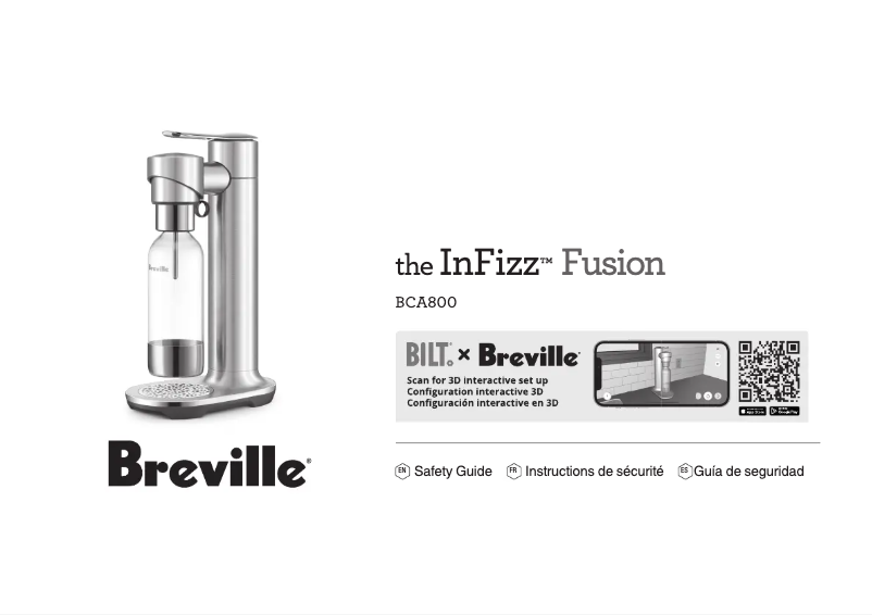 Image de la première page du manuel de l'appareil the InFizz Fusion BCA800