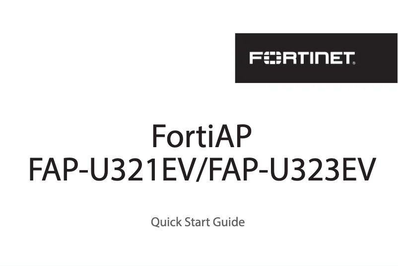 Page n°1 - Manuel utilisateur Fortinet FortiAP-U U323EV