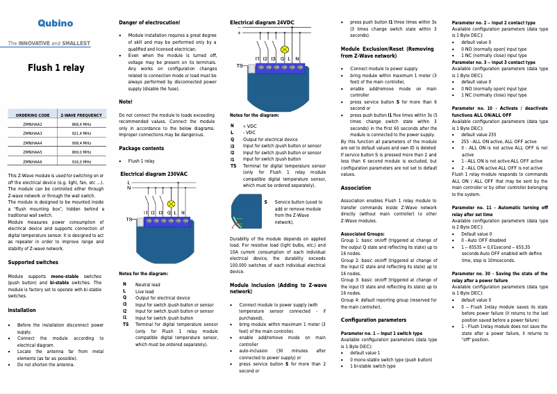 Image de la première page du manuel de l'appareil ZMNHAA2