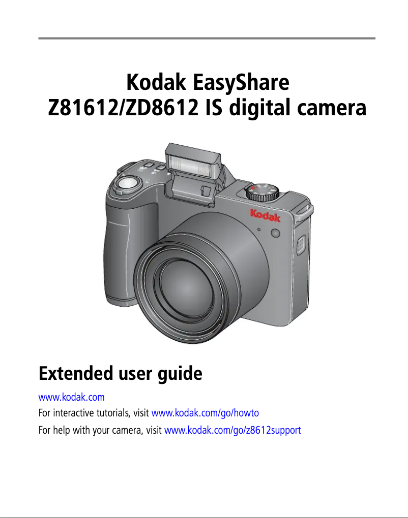 Page n°1 - Manuel utilisateur Kodak EasyShare ZD8612 IS