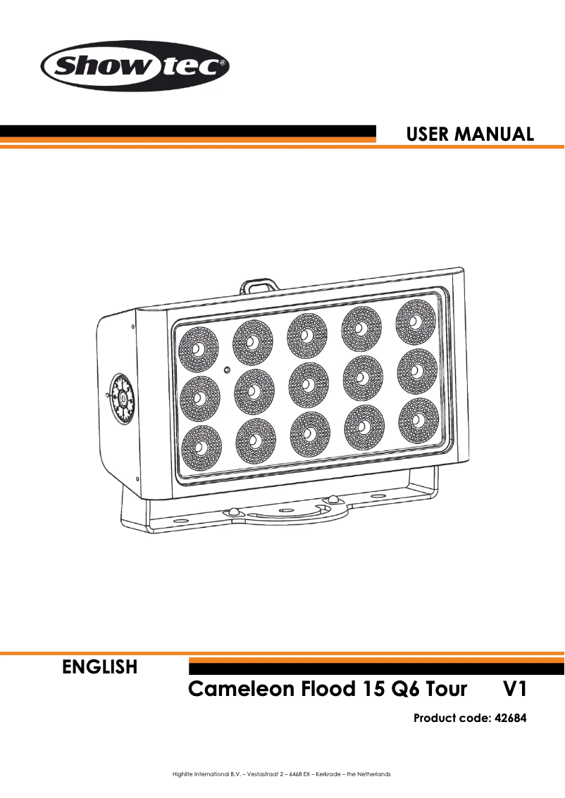 Image de la première page du manuel de l'appareil Cameleon Flood 15 Q6 Tour