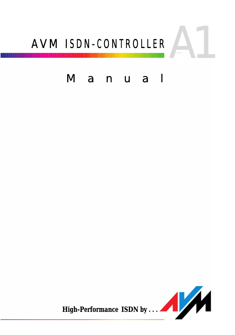 Image de la première page du manuel de l'appareil ISDN-Controller A1 v3.0