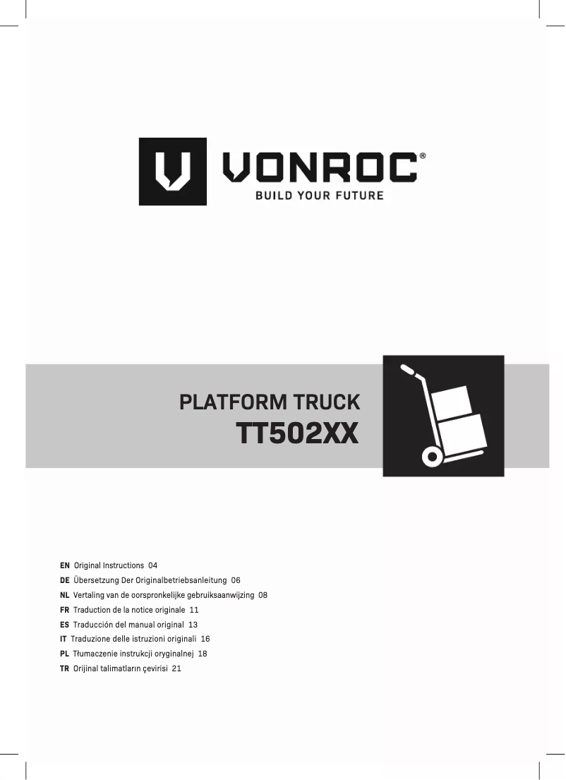 Image de la première page du manuel de l'appareil TT502XX